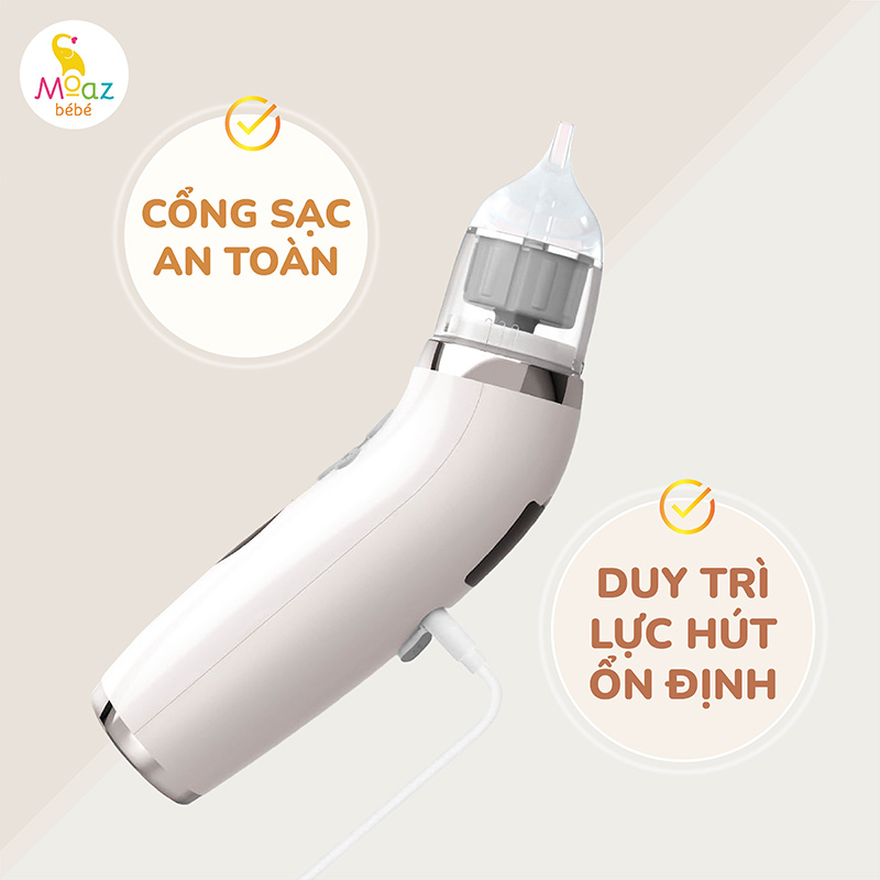 Máy hút mũi điện tử Moaz Bébé MB-095 có nhạc cho bé và người lớn