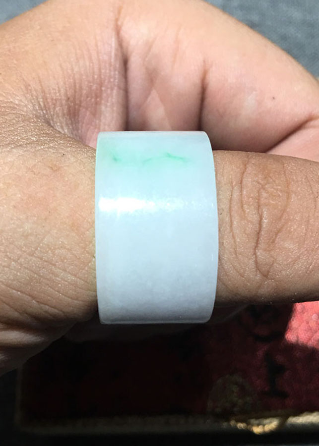 Nhẫn Phong Thủy Cẩm Thạch Jade Kim Tiền Jewelry Bản Vuông Dành Cho Nam - Đẳng Cấp - Phong Thủy - Sang Trọng