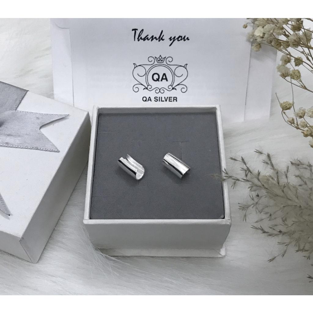 Khuyên tai bạc kẹp vành bản to dày bông tai nam nữ S925 EARCUFF Silver Earrings QA SILVER EA211102