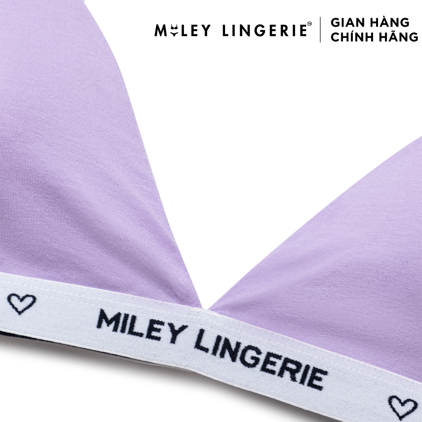 Bộ Đồ Lót Mút Mỏng Đệm Ngực Và Quần Boy Short Chất Vải Cotton Thiên Nhiên Đồng Bộ BeingMe Lilac Purple Miley Lingerie