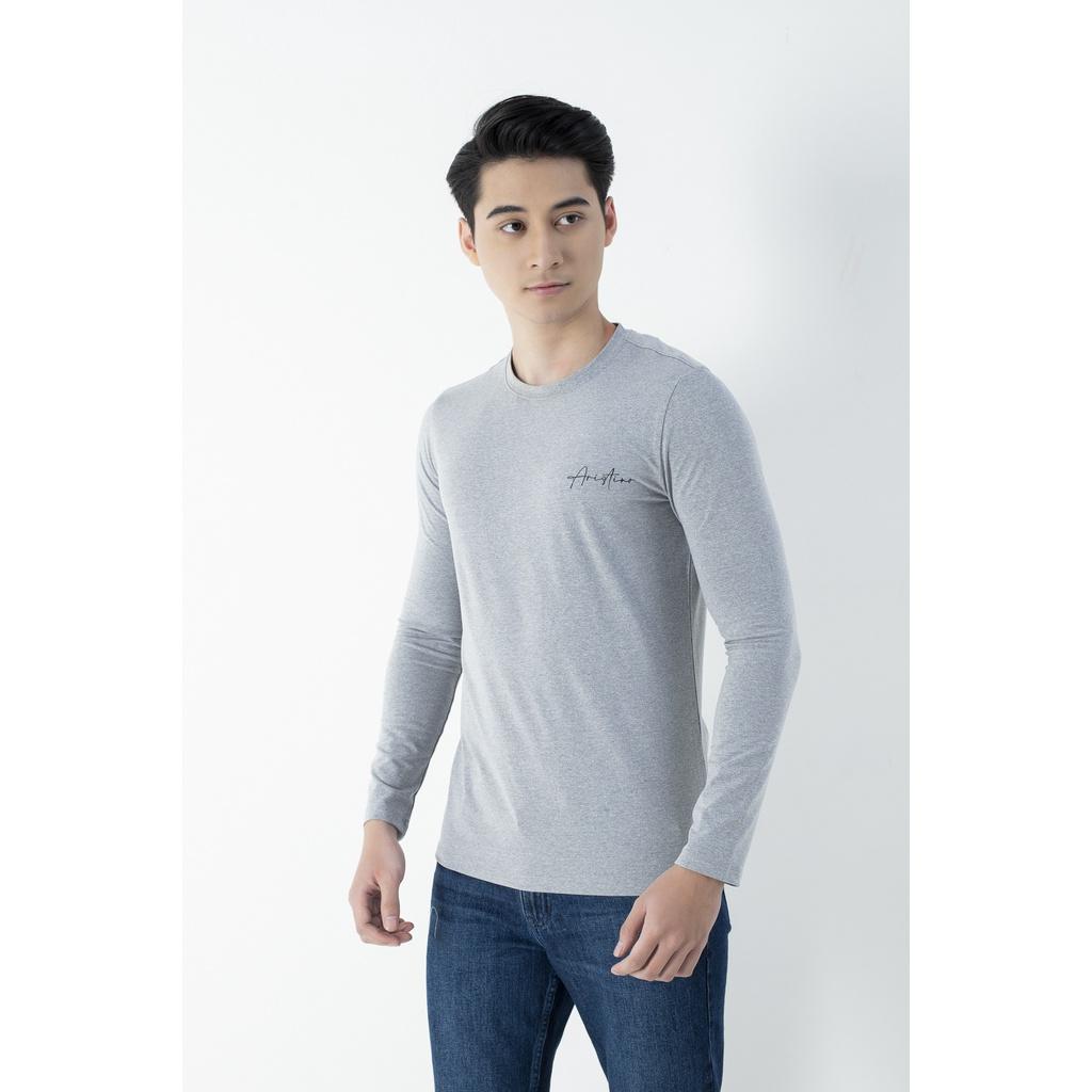 Áo thun nam dài tay ARISTINO phom Slim fit ôm vừa vặn, chất mềm mại, thoáng khí - ALT019W1