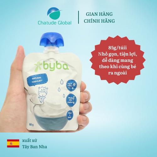 Sữa chua nguội Byba xuất xứ Tây Ban Nha cho bé 6m+, túi 85g