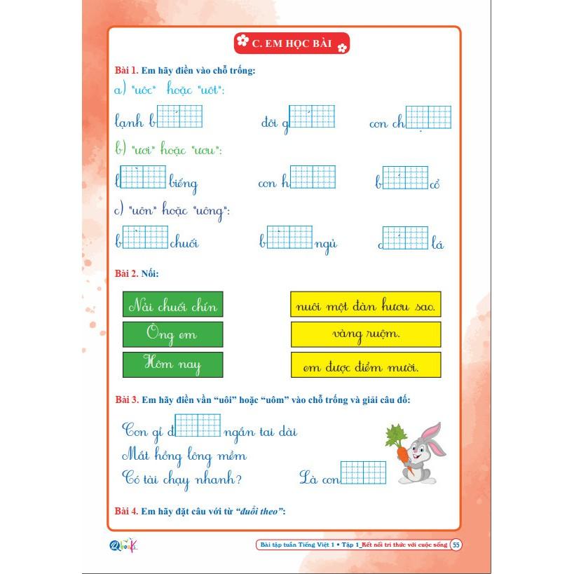 Sách - Bài Tập Tuần Tiếng Việt 1 - Kết Nối Tri Thức Với Cuộc Sống - Tập 1