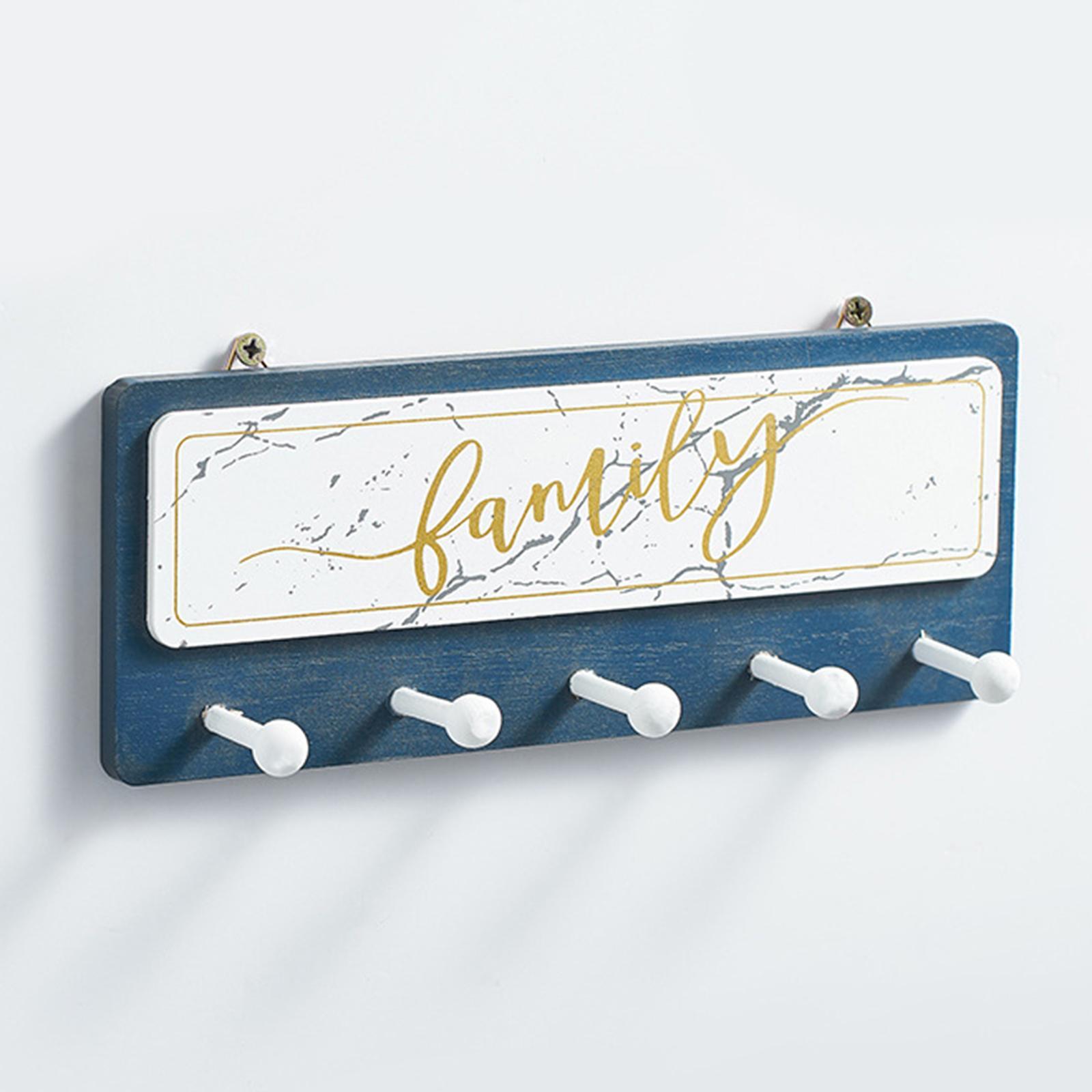 Wooden  Decor Wall Mounted Holder Keys Coat Hanger