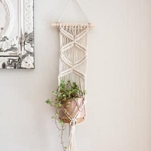 1 dây tết macrame treo tường trang trí treo chậu cây cảnh ấn tượng