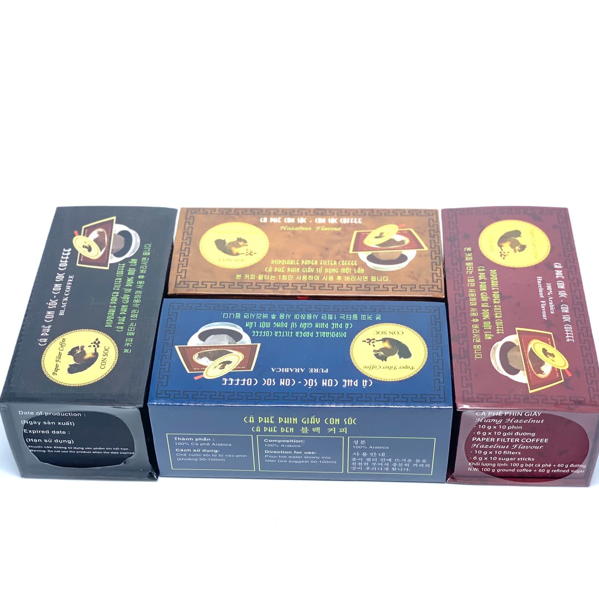 Cà phê phin lọc giấy Con Sóc