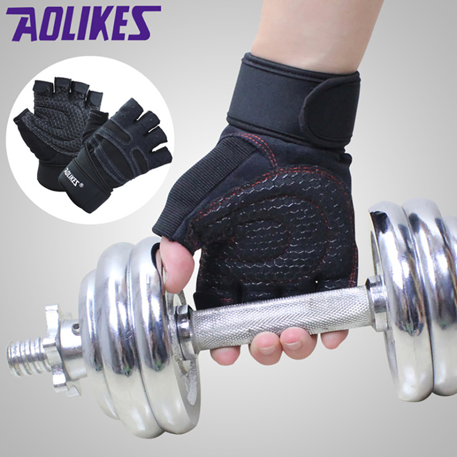 Găng Tay Tập GYM, Thể Hình Aolikes Có Quấn Cổ Tay