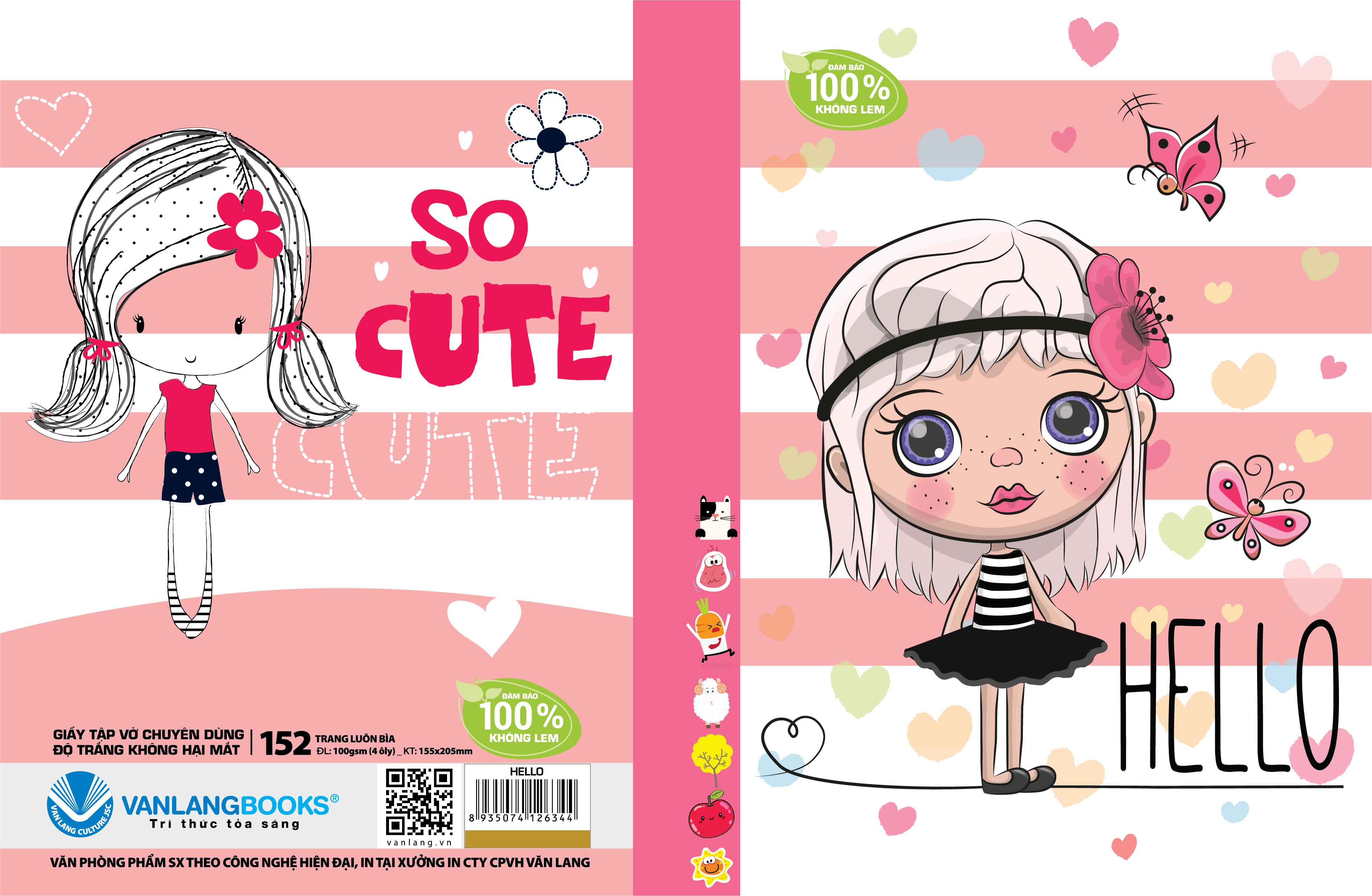 Tập Học Sinh Vanlangbooks 96 Trang Định Lượng 120 (4 Ôly) - So Cute - Vanlangbooks