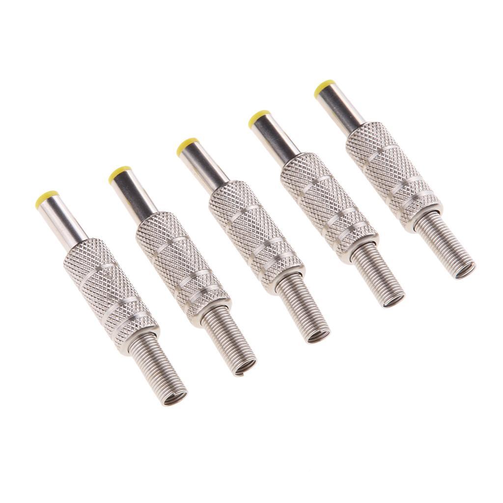 10Pcs DC Power .5mm x 2.1mm Male Jack Adapter Connector