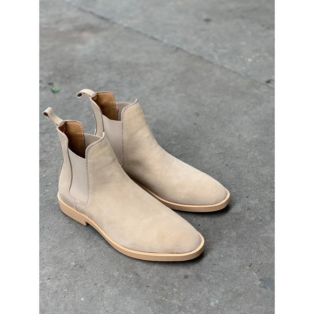 Chelsea Boots Da Lộn Tan