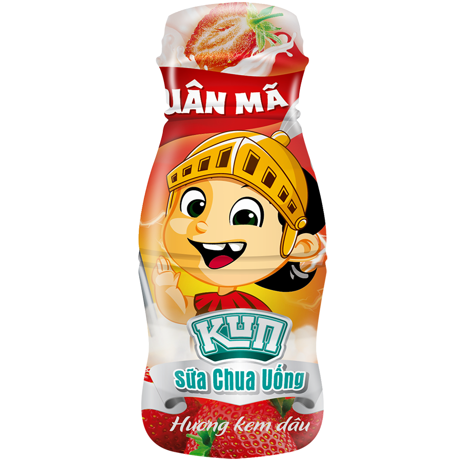 Thùng 48 Hộp Sữa Trái Cây Hương Dâu KUN 110ml/hộp