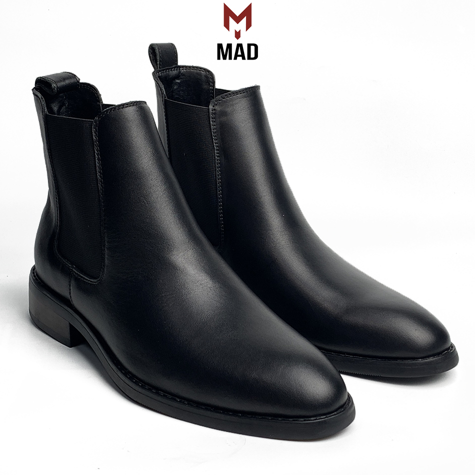 Giày tây công sở cao cổ Chelsea Boots Classic MAD CB23 da bò thật cao cấp thời trang phong cách uy tín chất lượng