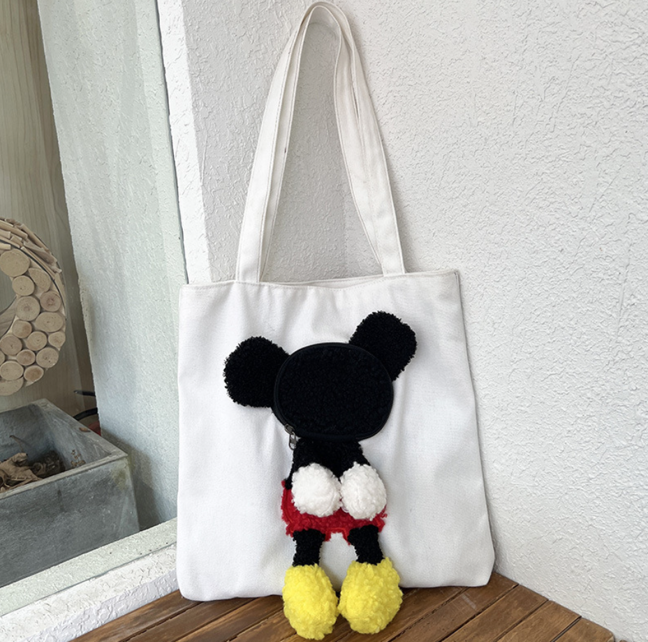 (HÀNG CÓ SẴN) Túi Vận Chuyển Chó Mèo Thú Cưng, Túi Tote, Túi Vải canvas hình mickey