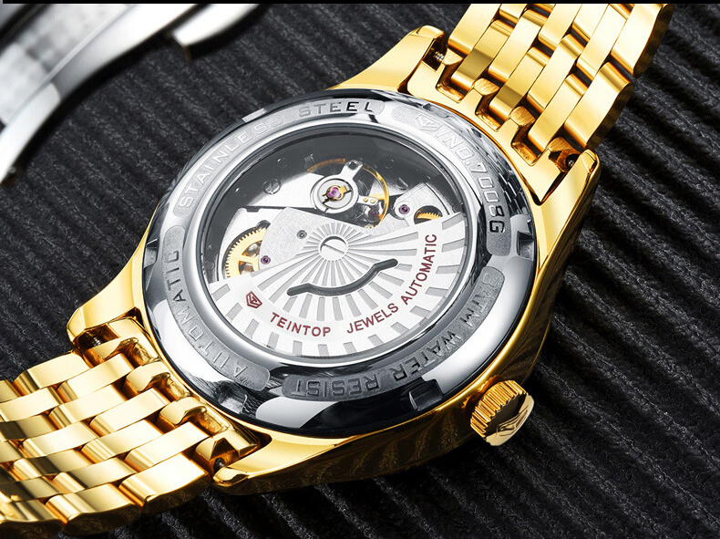 Đồng hồ nam chính hãng Teintop T7008-3 Fullbox, Kính sapphire ,chống xước,chống nước,dây kim loại thép không gỉ 316L, máy cơ , Mới 100%,Bảo hành 12 tháng,thiết kế đơn giản,sang trọng và lịch lãm