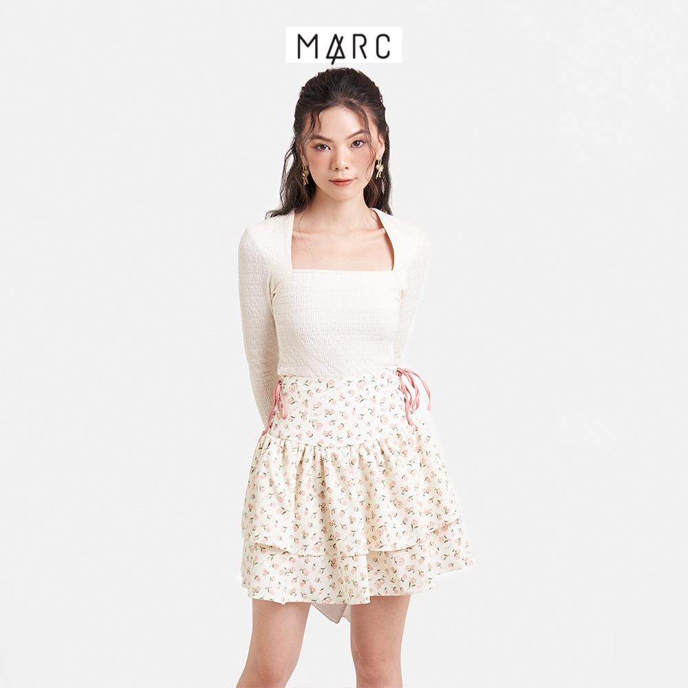 Váy nữ MARC FASHION mini rã 2 tầng đan dây hông FAVT110522