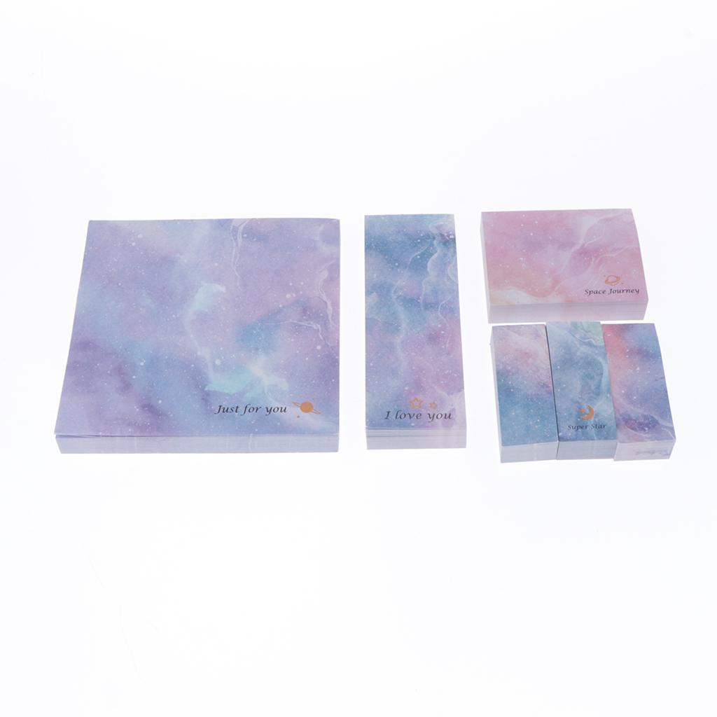 2x Cartoon Sticky Note Colorful Sticker Marker Student BookMark Sky Star