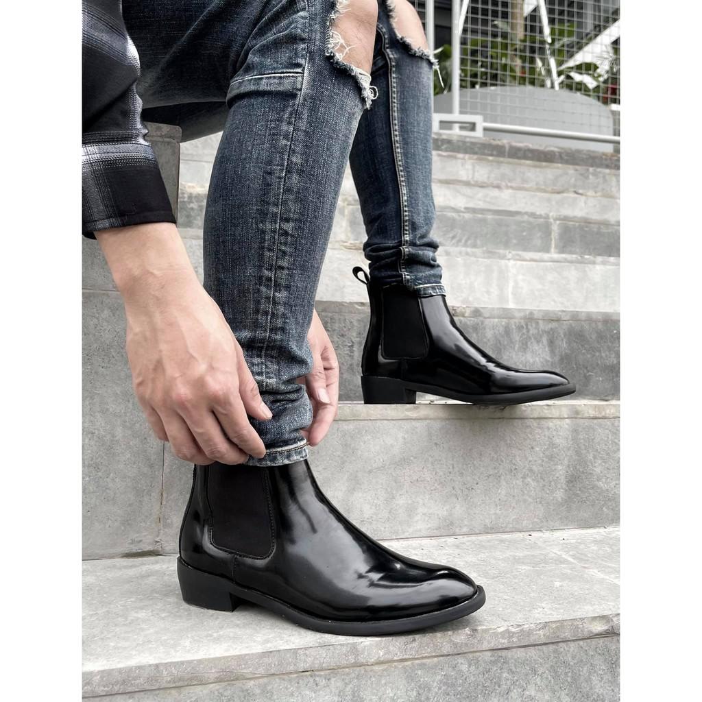 4cm Heels Chelsea Boots da bóng