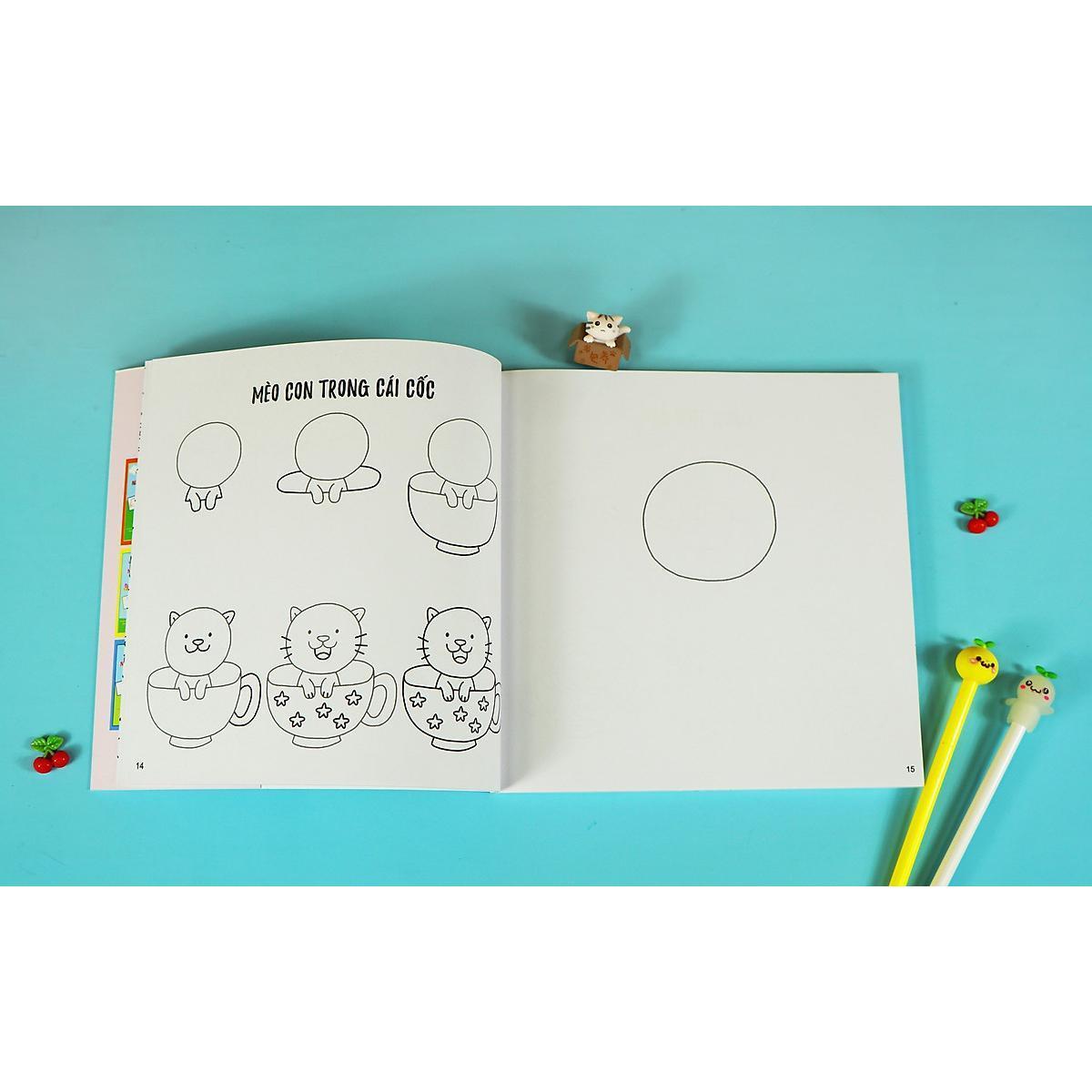 Sách - Vẽ Theo Phong Cách Kawaii Với 5 Bước Đơn Giản - Đinh Tị Books