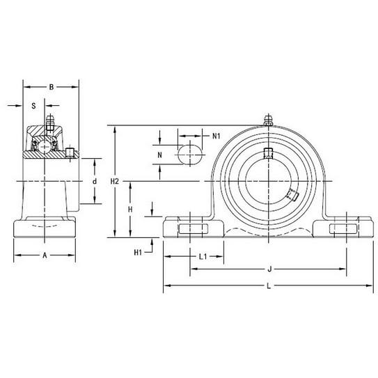 Gối Đỡ Vòng Bi Đường Kính Trục 30mm UCP306