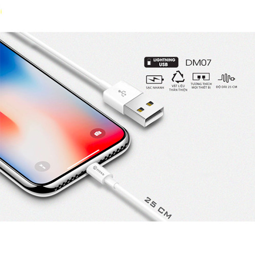 CÁP SẠC LIGHTNING TITAN DM07