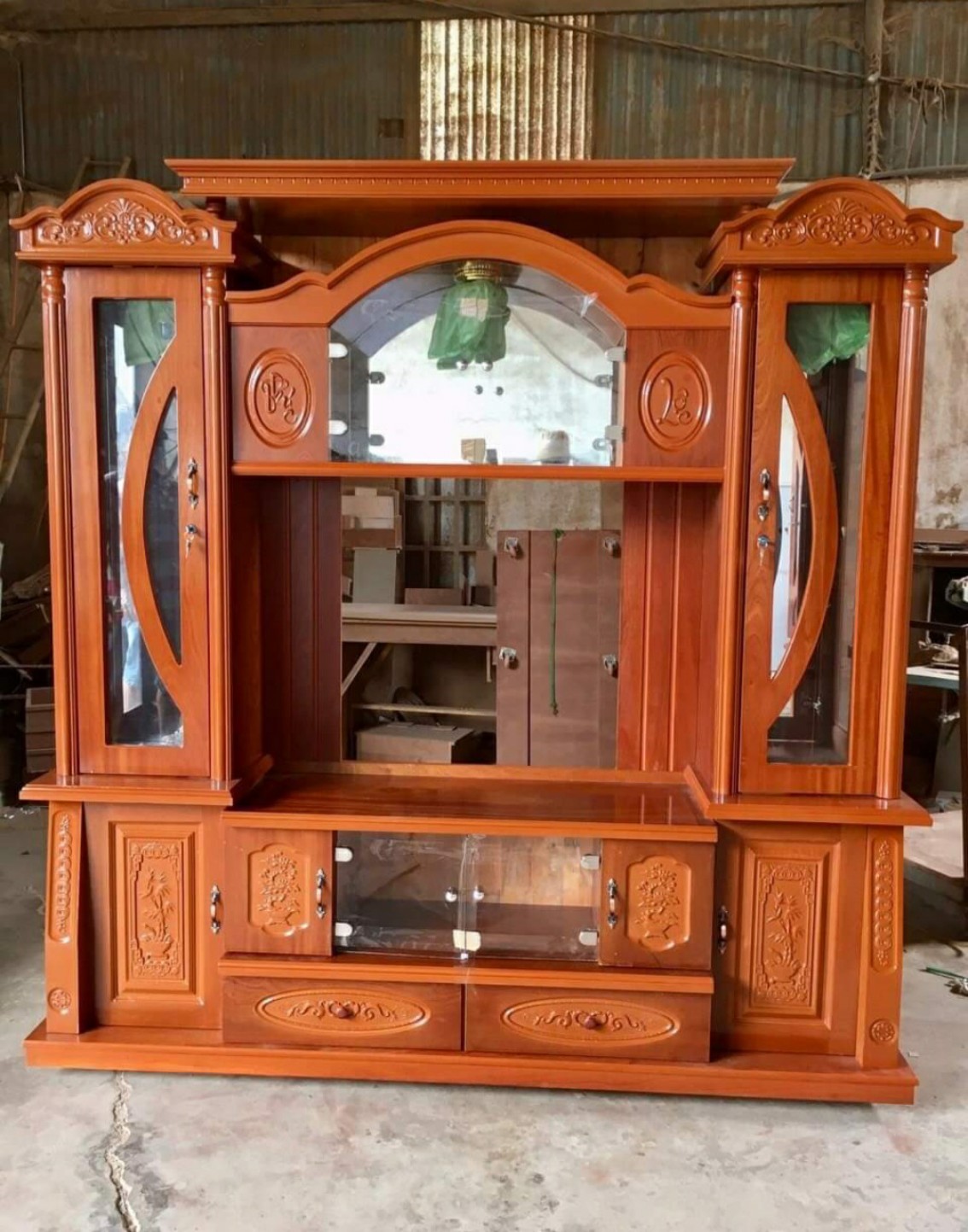 Kệ tủ Ti vi gỗ xoan 2m hàng chuẩn xuất khẩu , kệ gỗ trang trí phong khách
