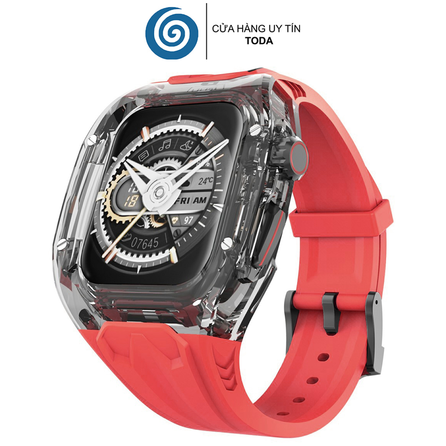 Ốp bảo vệ kiêm dây đeo Rugged Design cho Apple Watch Series 4,5,6,7,8,9,10,11 & Apple Watch Ultra 1,2,3 - Hàng Chính Hãng