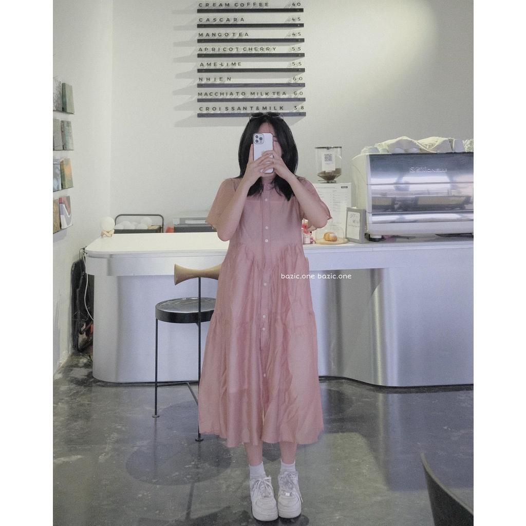 Đầm Maxi nữ bèo tơ   hàng tơ nhật QC, Váy bầu bèo tơ hot trend ( màu trắng/ vàng/ hồng/xanh