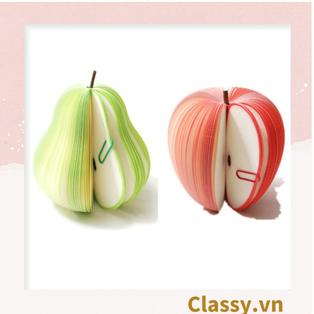 Giấy ghi chú Classy Post-It hình trái cây táo, lê, đào sáng tạo, dễ thương PK476