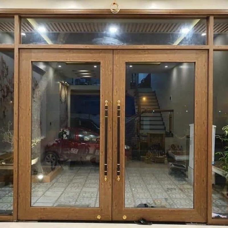 Tay Nắm Cửa Kính Cường Lực, Cửa Nhôm - Nắm Cửa Đen, Cafe Sen Vàng