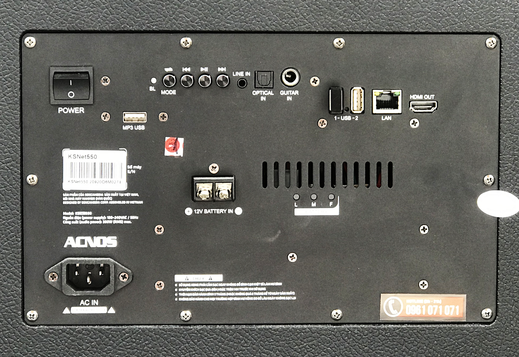 Dàn âm thanh di động xách tay ACNOS KSNET550