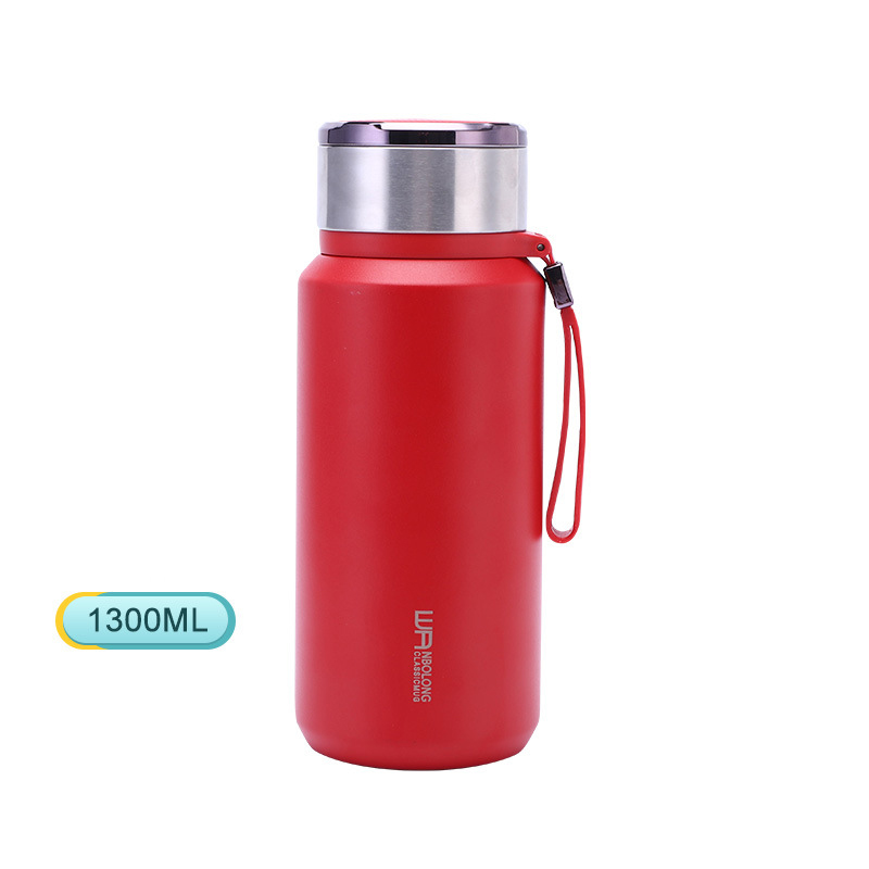 Bình giữ nhiệt inox 304 có lõi lọc pha trà  giữ nhiệt 24h - 48h - YOGA QG ,  dây xách tiện lợi , bình nước giữ nhiệt cute nắp titan , dung tích 650ml- 800ml - 1000ml - 1300ml - 1500ml - Hàng chính hãng