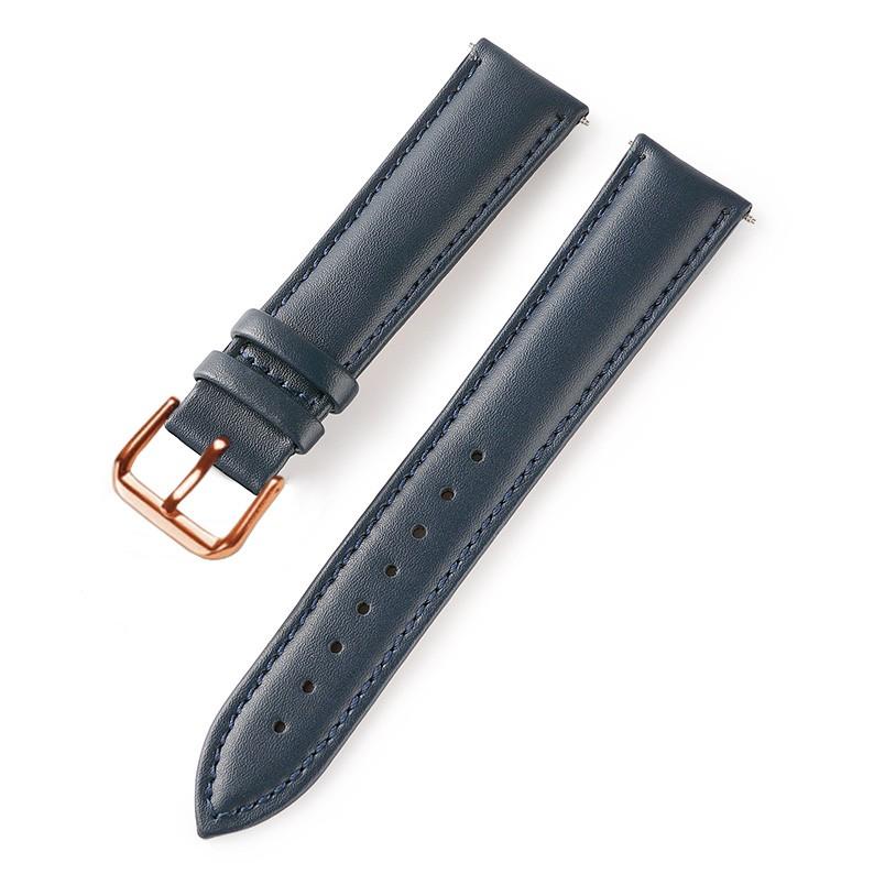 Dây da đồng hồ nam nữ DA BÒ THẬT MỊN 4 lớp, siêu mềm KHÓA CÀI thép không gỉ 316L