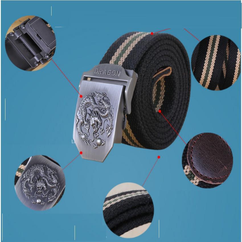 Thắt lưng nam dù chiến thuật đầu rồng Thành Long TLG 203924 4 tặng 01 bút bi cao cấp TLG K410