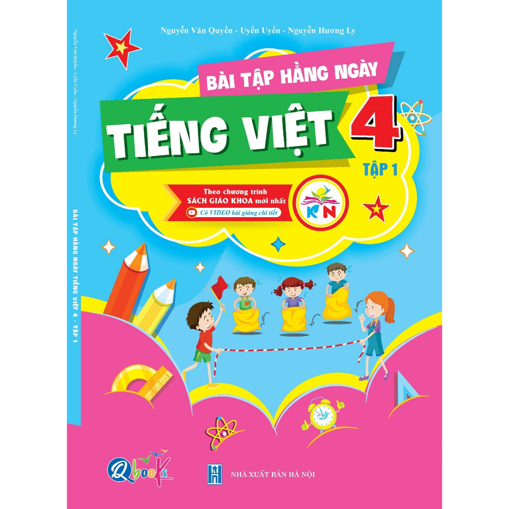 Sách - Combo Bài Tập Hằng Ngày Toán và Tiếng Việt 4 -Tập 1 - Có mã QR Video bài giảng