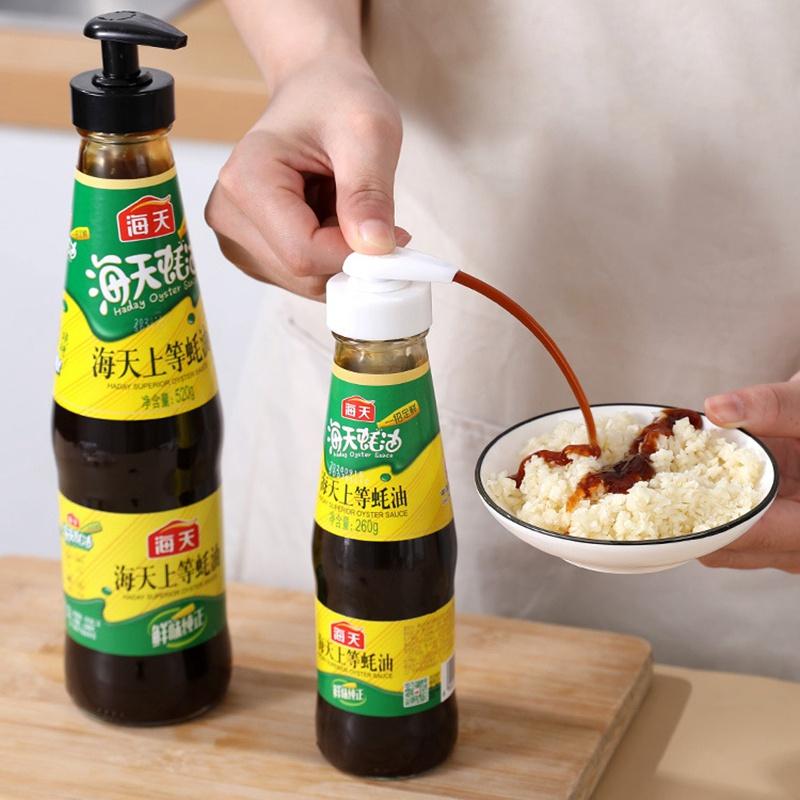 Oyster Sauce Bottle Pump Seasoning Sauce Nozzle Pressure Kitchen Essentials