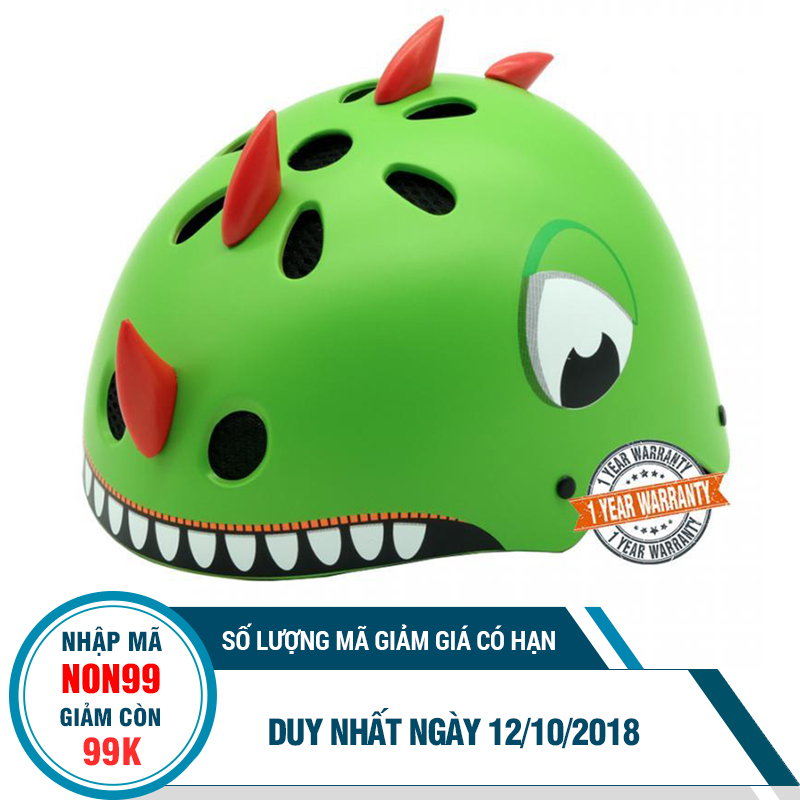 Mũ Bảo Hiểm Thể Thao Nữa Đầu X Pro Hình Khủng Long