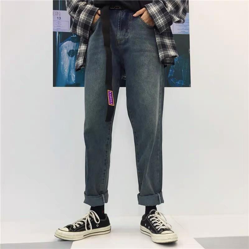 Baggy jean ống rộng in ống 21