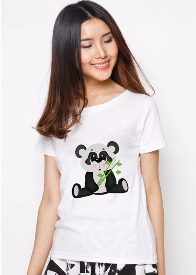 Áo Thun Nữ Hạnh Phúc - Chú Gấu Panda