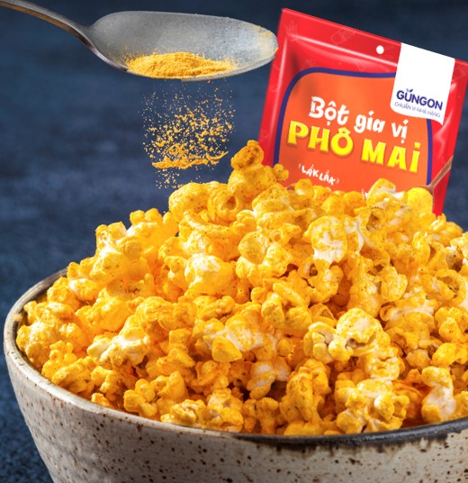 Bột gia vị phô mai lắc GUNGON dùng làm gia vị rắc gà rán, khoai tây chiên, snack 25g