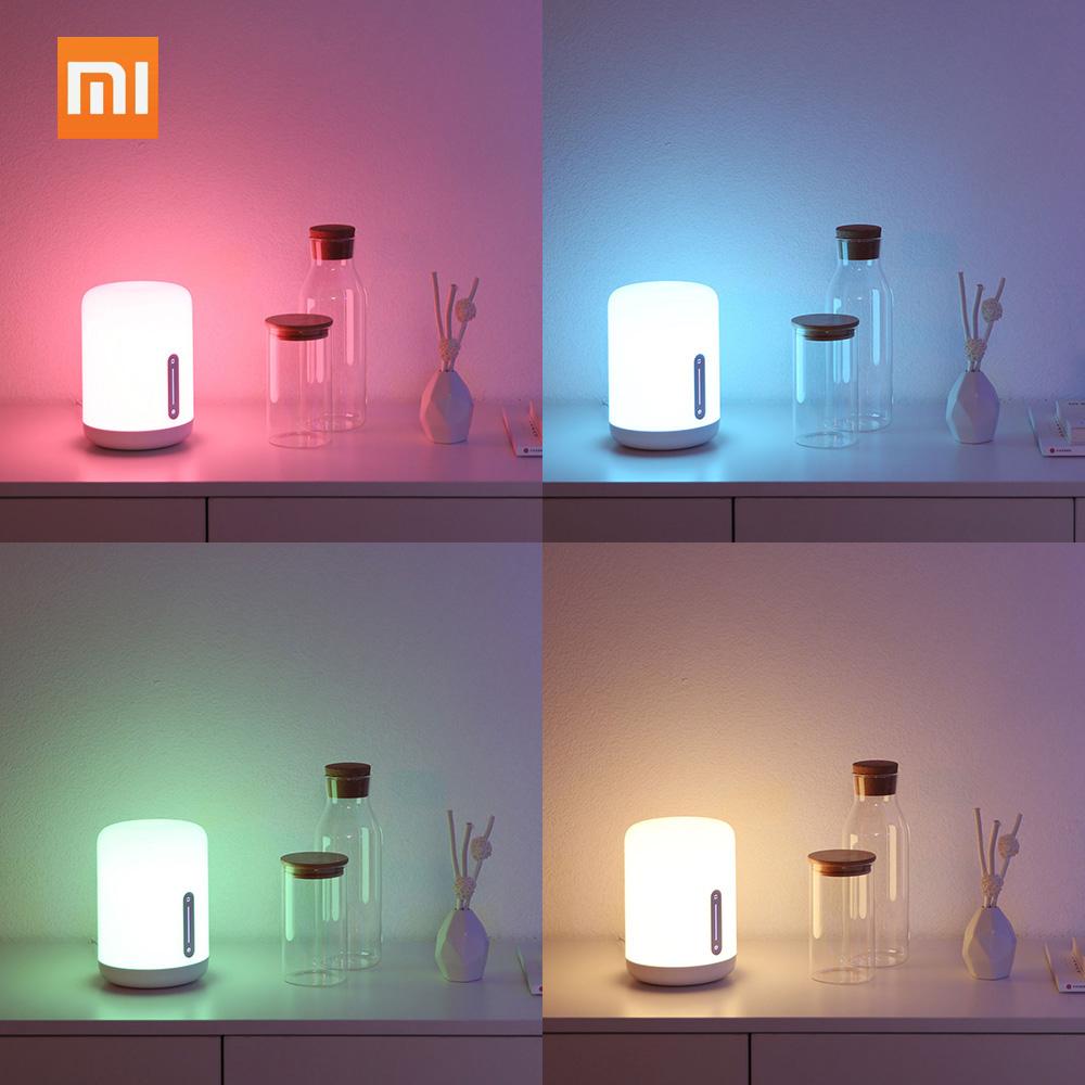 Original Xiaomi Mijia Bedside Lamp Beside Lamp 2 LED Smart Night Lights Baby Sleeping Light WiFi Connection BT APP