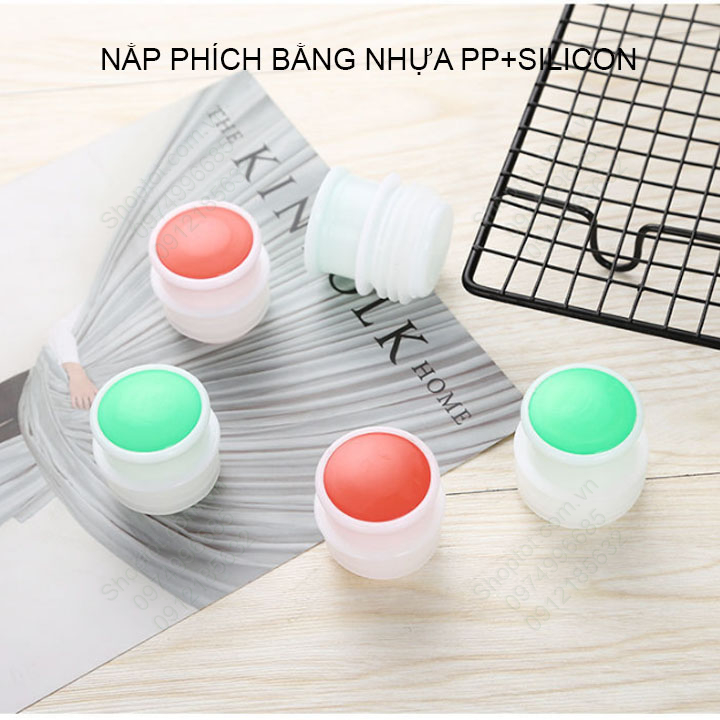 Bộ 4 nắp đạy phích nước bằng nhựa PP + Silicon chịu nhiệt độ cao, màu ngẫu nhiên, loại D35-40mm tùy  chọn