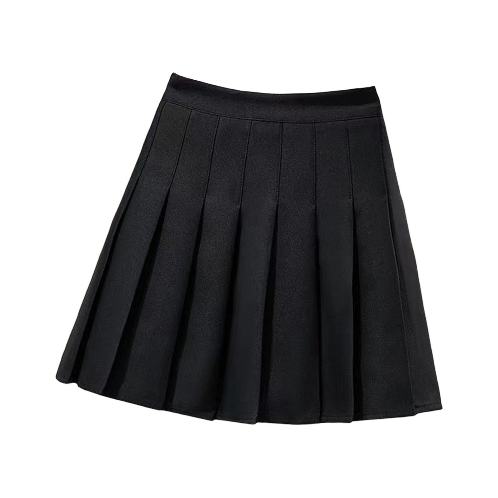 Women's Pleated Skirt, High Waisted A Line Skirt with Shorts, School Uniform Skirts, Comfortable Casual Mini Skirt Tennis Skirts for Golf