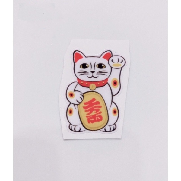 Tem Nổi Mèo Thần Tài May Mắn Chiêu Tài Lộc 4cm x 6cm