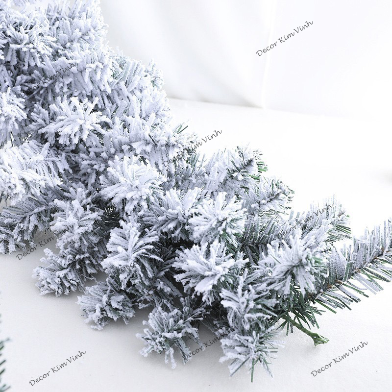 Dây Lá Thông Phủ Tuyết B12 Trang Trí Giáng Sinh Noel