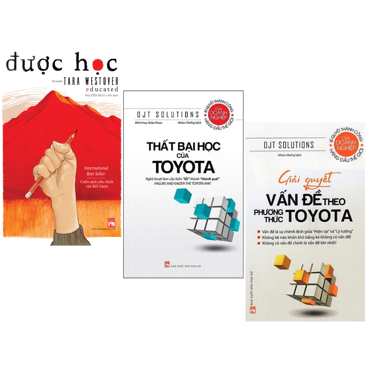 Combo 3 Cuốn Được Học + Thất Bại Học Của Toyota + Giải Quyết Vấn Đề Theo Phương Toyota