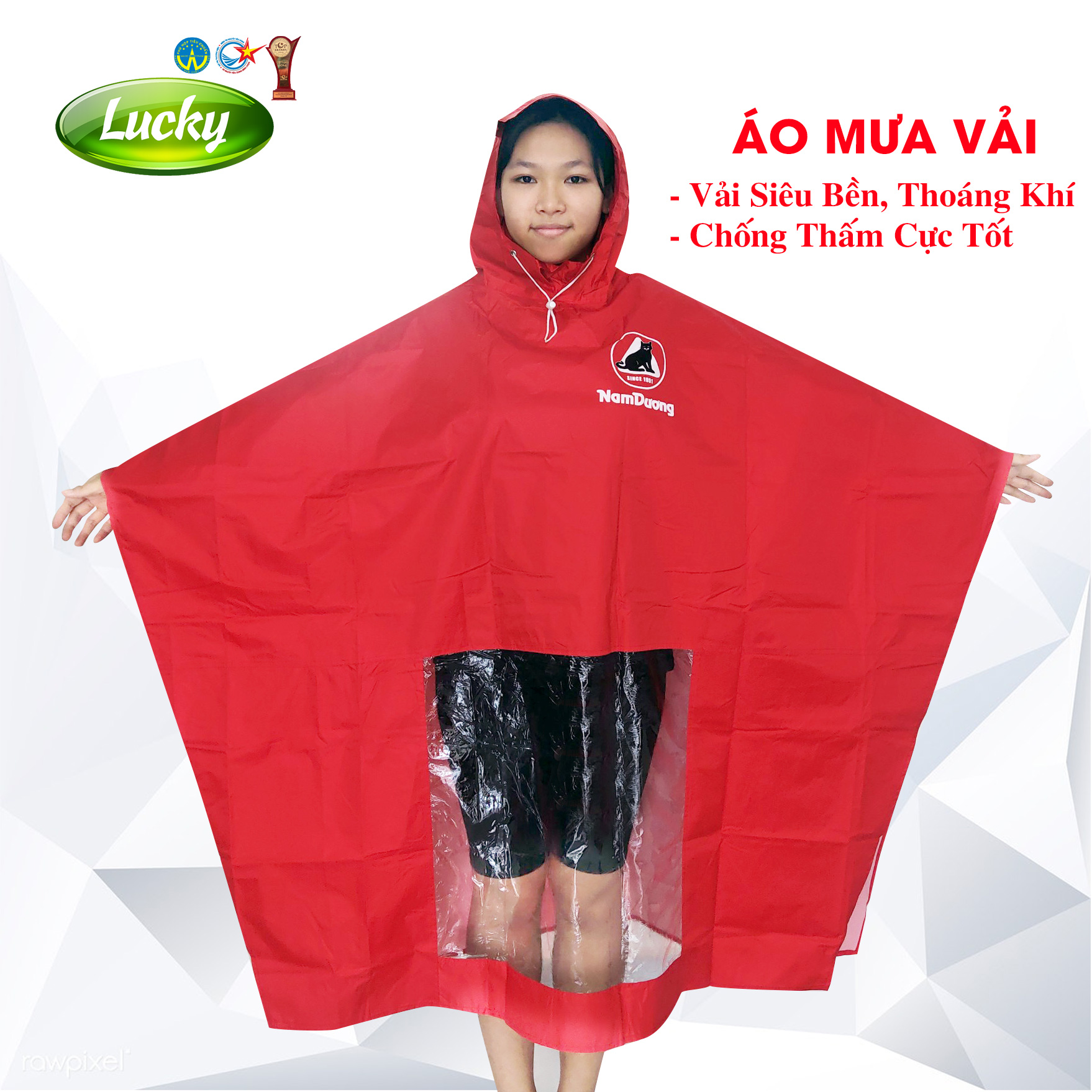 ÁO MƯA CHỮ A CÓ KIẾNG ĐÈN XE, VẢI DÙ SIÊU BỀN, CHỐNG THẤM - SIZE LỚN