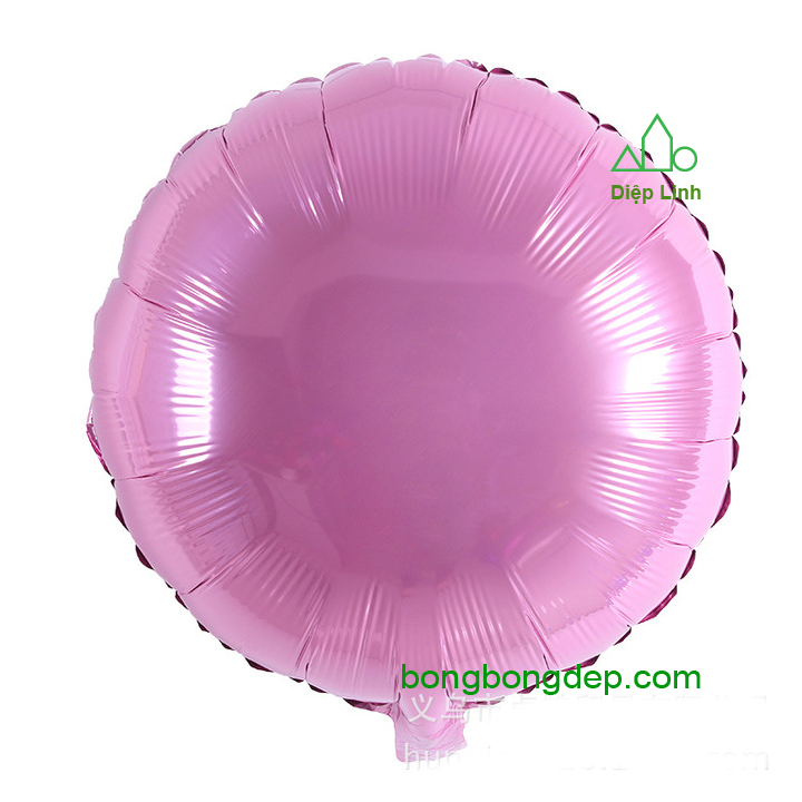 Bóng bong tròn 4D size 55cm nylon nhôm kiếng bạc