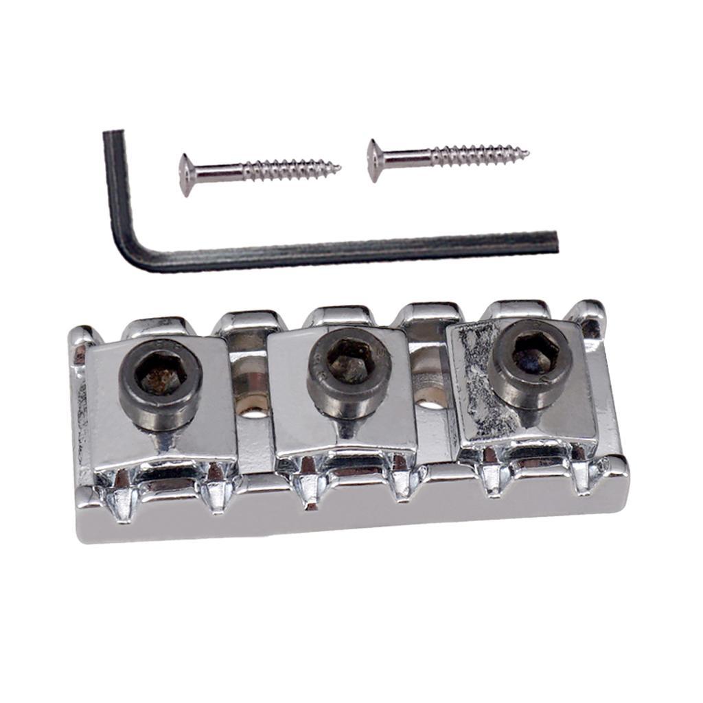 2x Guitar String Nut W/Wrench Screws Set For Electric Guitar Bridge 43mm