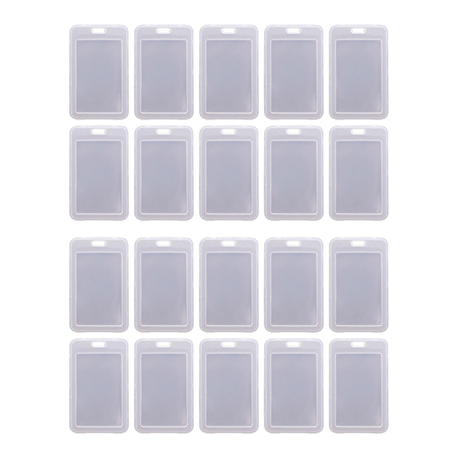 20Pcs Clear Credit Card Holders Covers ID Cards Sleeve for Women Student Men