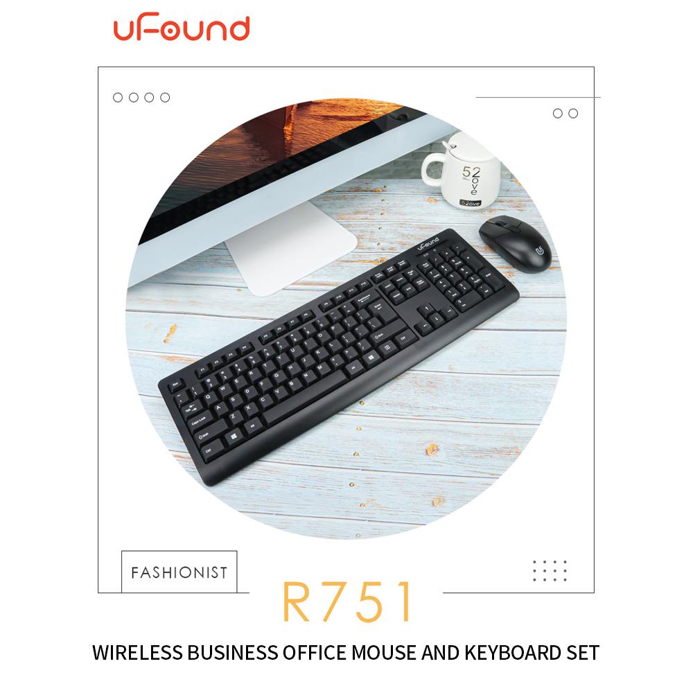 Chuột và Bàn phím Kết hợp 106 phím truyền tải 2.4G 1200DPI cho Văn phòng Doanh nghiệp uFound R-751